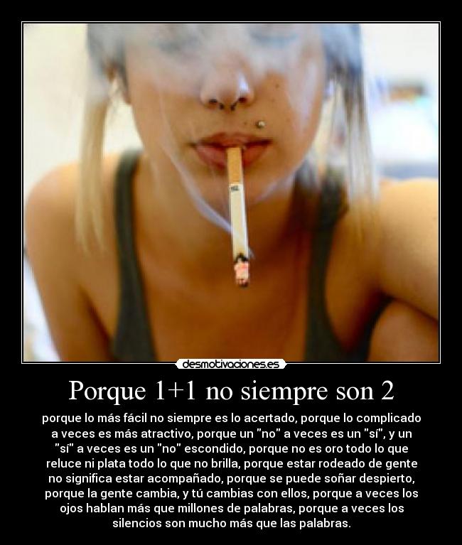 Porque 1+1 no siempre son 2 - 