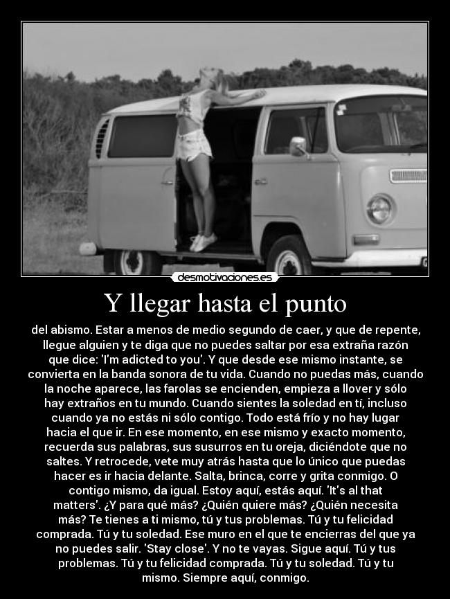 Y llegar hasta el punto -