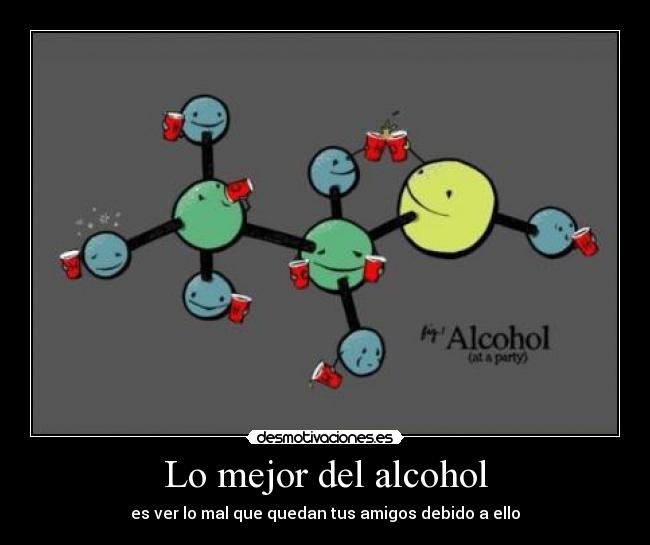 Lo mejor del alcohol - es ver lo mal que quedan tus amigos debido a ello