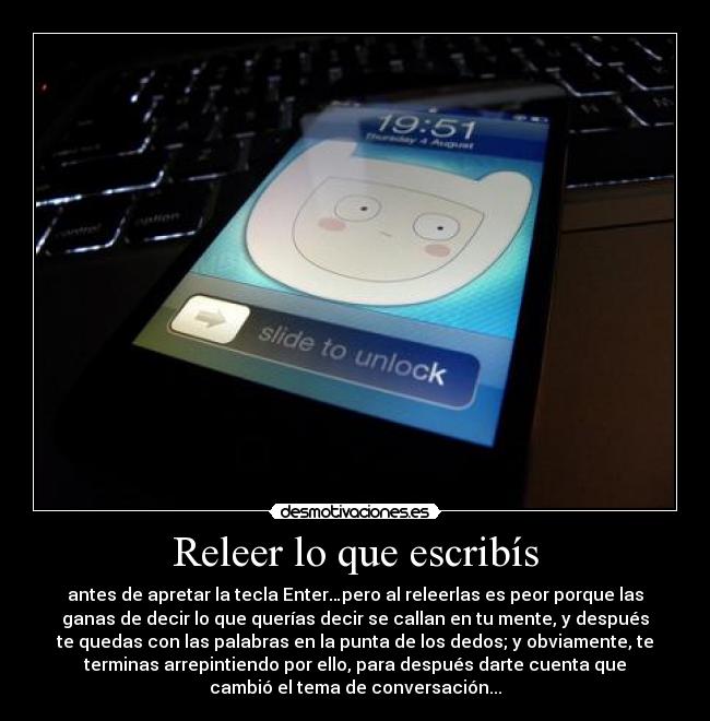 Releer lo que escribís -