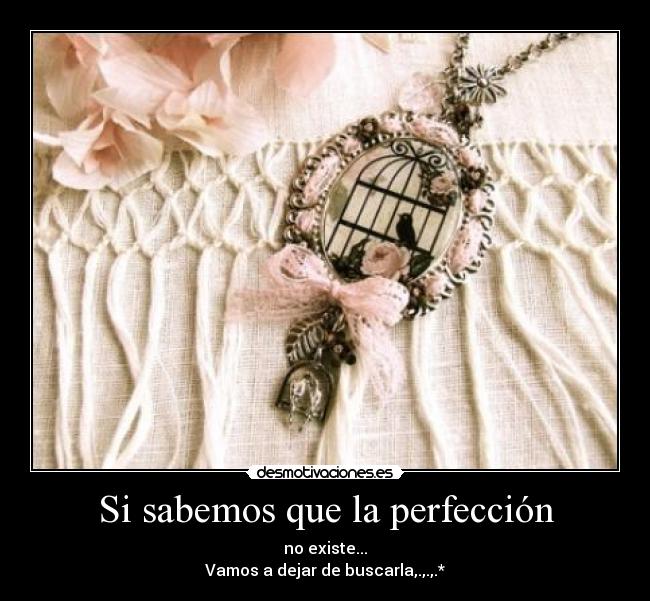 Si sabemos que la perfección - 