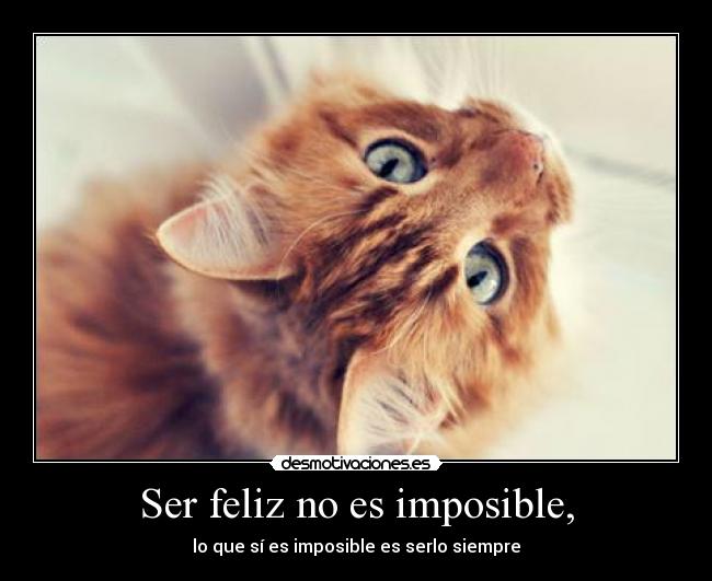 Ser feliz no es imposible, - 