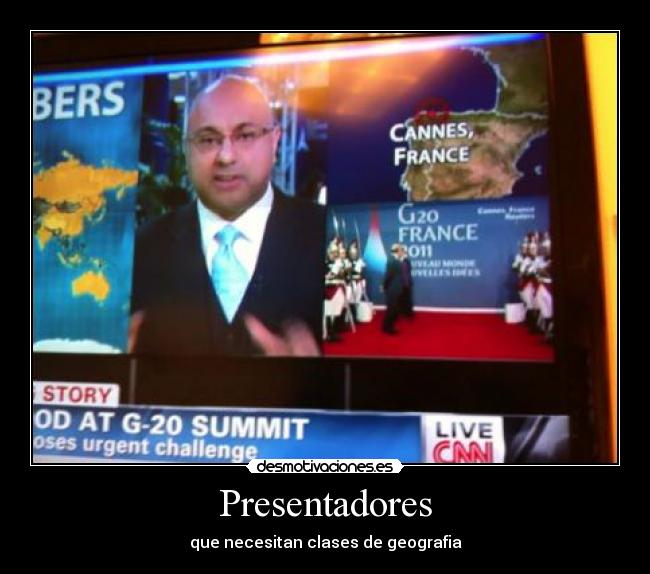 Presentadores - que necesitan clases de geografia