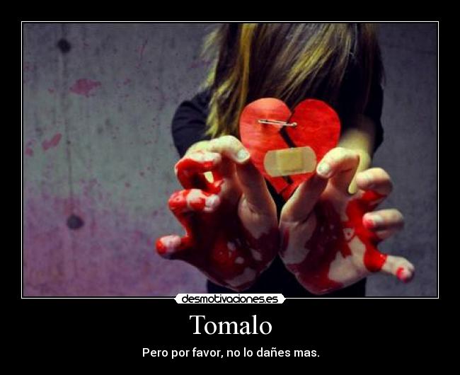 Tomalo - Pero por favor, no lo dañes mas.