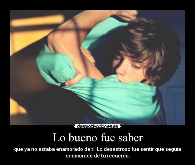 Lo bueno fue saber - 