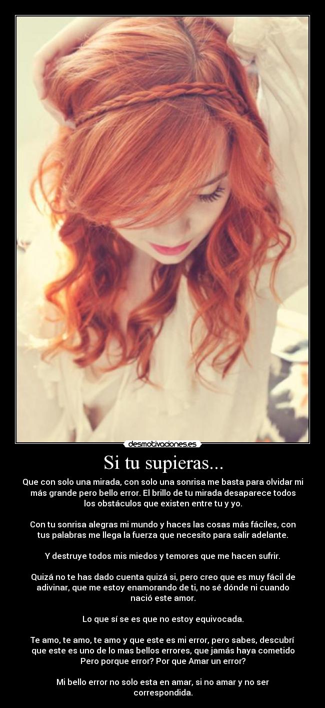 Si tu supieras... -
