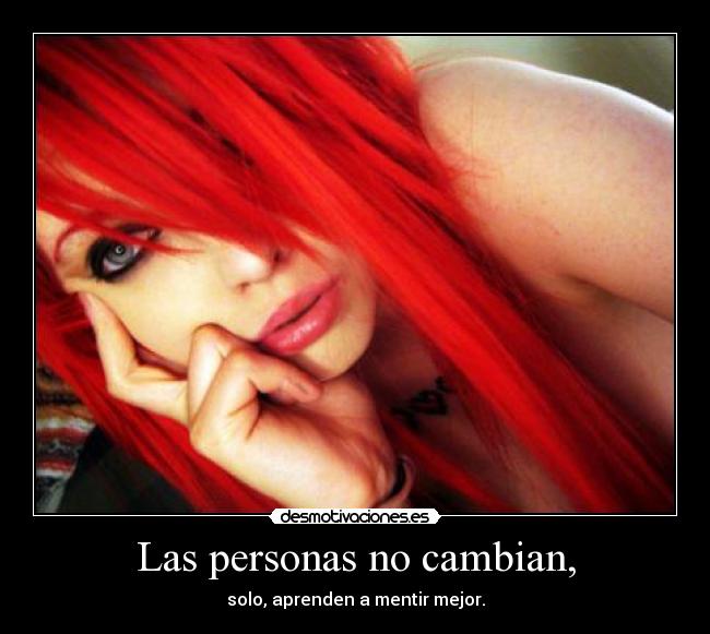 Las personas no cambian, - 