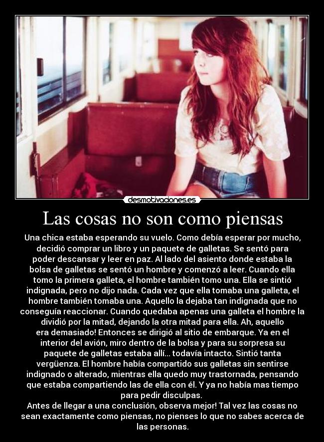 Las cosas no son como piensas - 