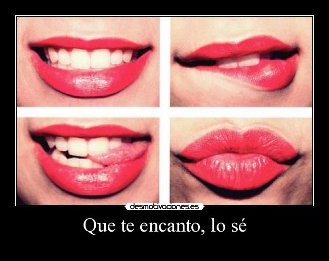 Que te encanto, lo sé -