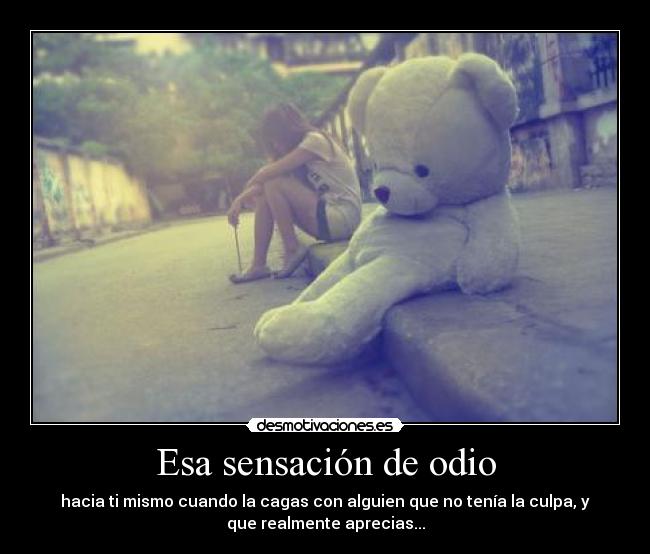 Esa sensación de odio - 