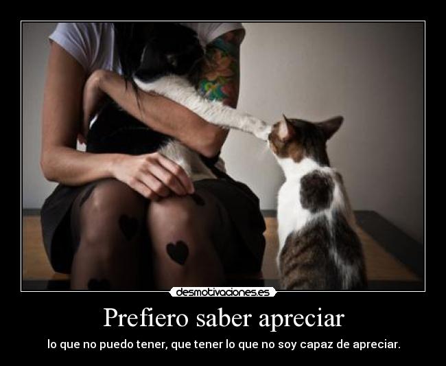 Prefiero saber apreciar - 