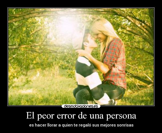 carteles peor error una persona desmotivaciones