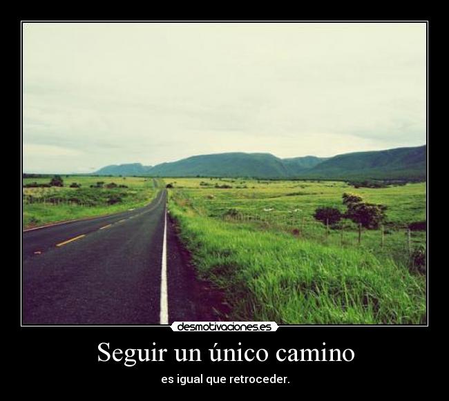 Seguir un único camino - 