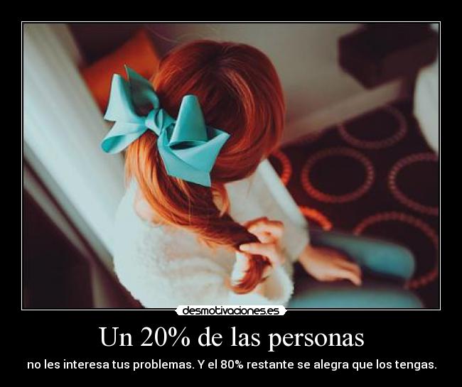 Un 20% de las personas -