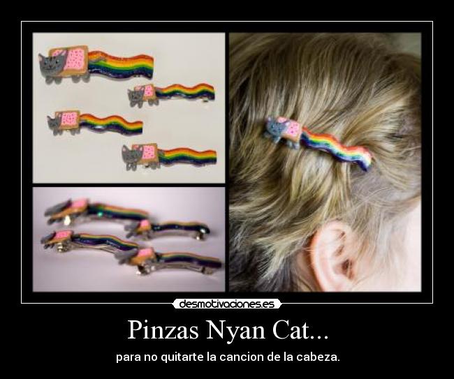 Pinzas Nyan Cat... - para no quitarte la cancion de la cabeza.