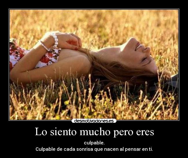 Lo siento mucho pero eres -