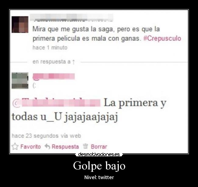 Golpe bajo - Nivel: twitter