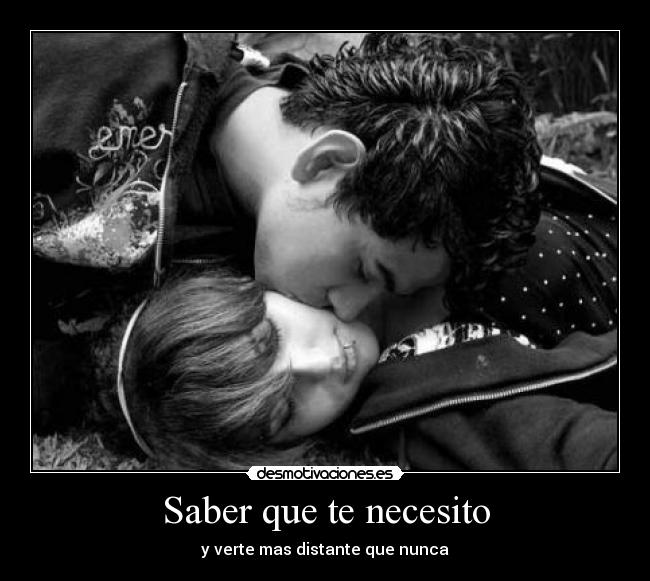 Saber que te necesito -