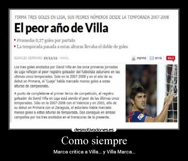 Como siempre - Marca critica a Villa... y Villa Marca...