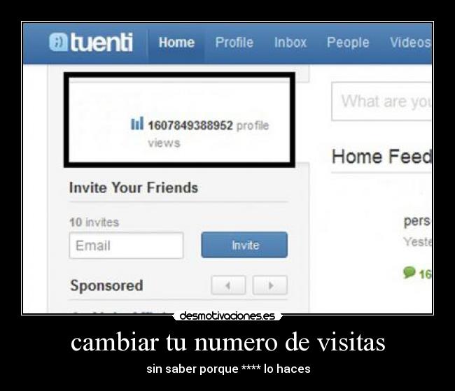 cambiar tu numero de visitas - sin saber porque **** lo haces
