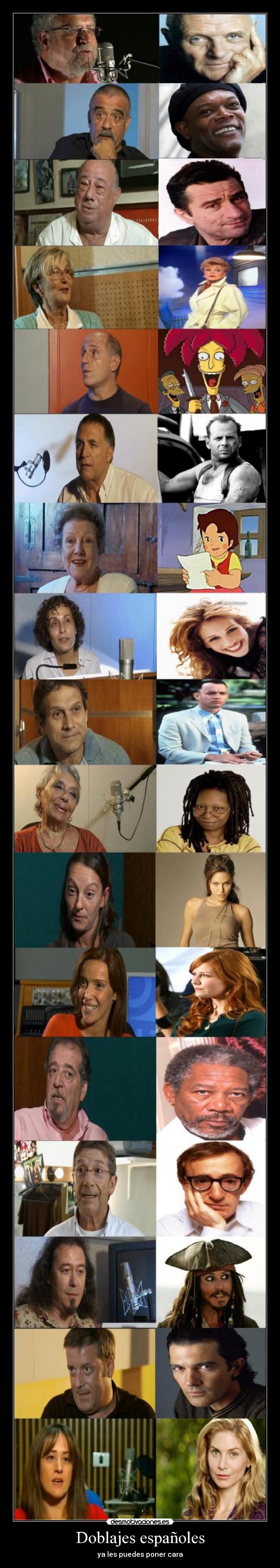 Doblajes españoles - ya les puedes poner cara