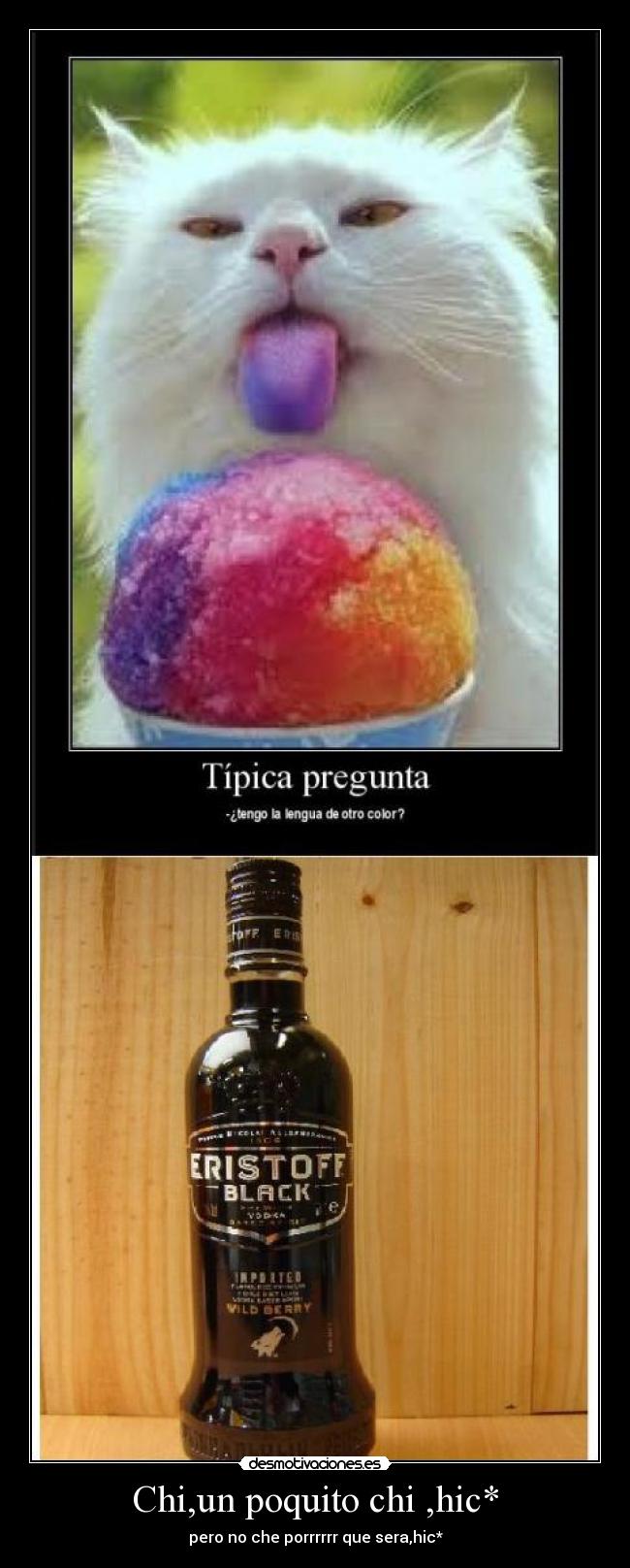 Chi,un poquito chi ,hic* - pero no che porrrrrr que sera,hic*