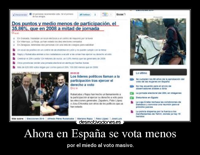 Ahora en España se vota menos - 