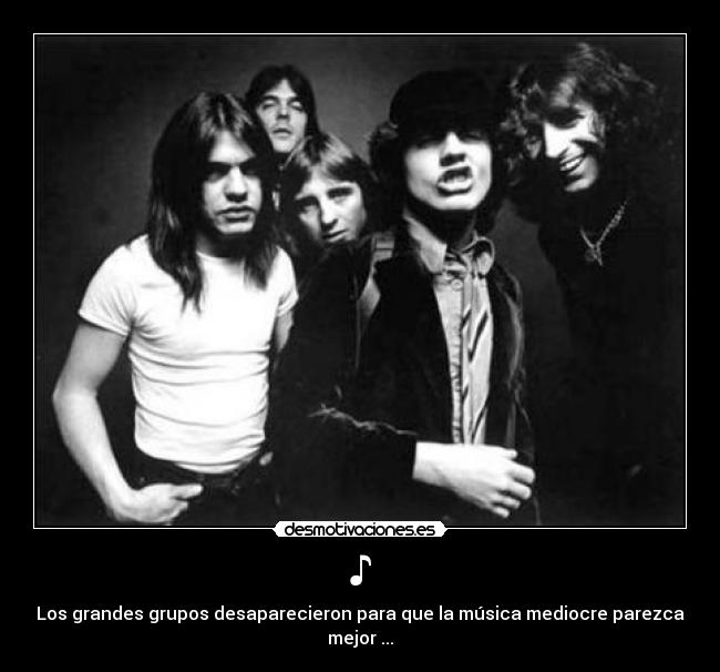 ♪ - Los grandes grupos desaparecieron para que la música mediocre parezca mejor ...
