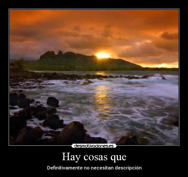 Hay cosas que - Definitivamente no necesitan descripción