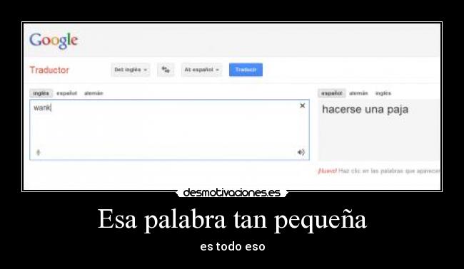 Esa palabra tan pequeña - es todo eso