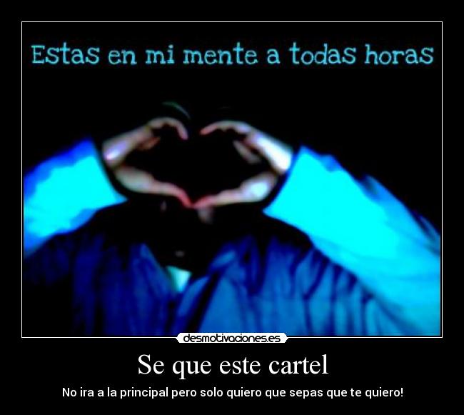 Se que este cartel -