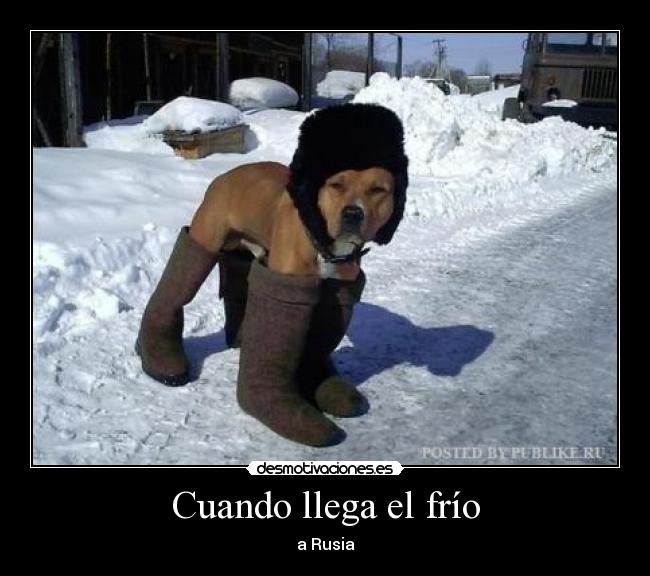 Cuando llega el frío - a Rusia