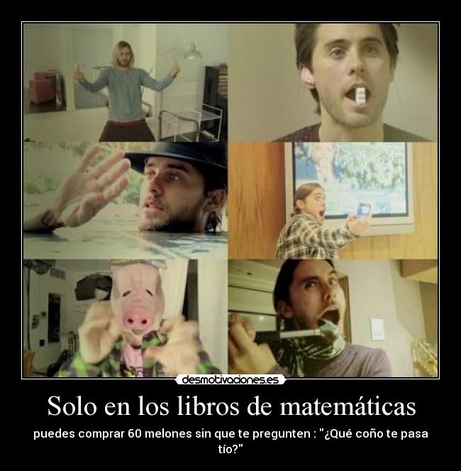 Solo en los libros de matemáticas -