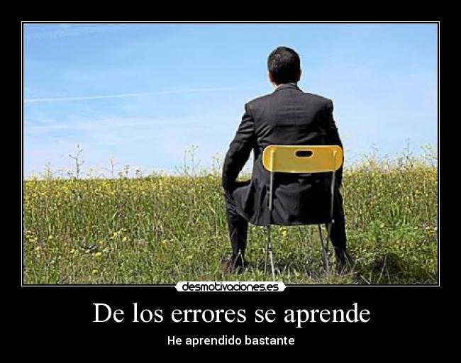 carteles error aprender bastante desmotivaciones