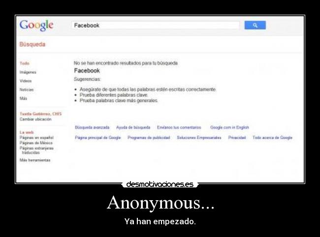 Anonymous... - Ya han empezado.