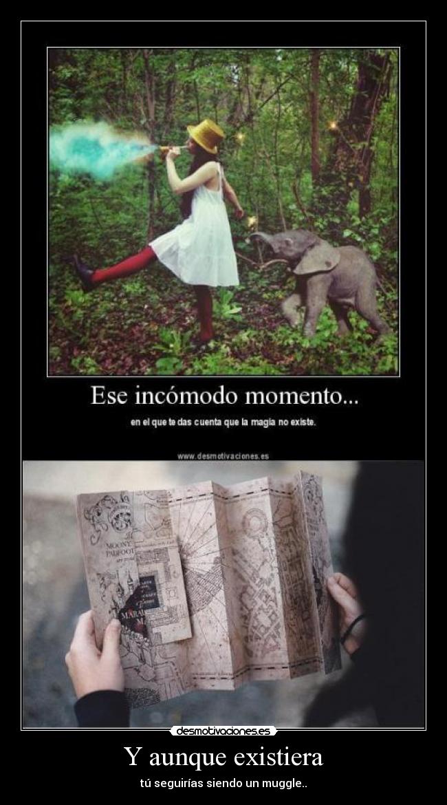 Y aunque existiera - tú seguirías siendo un muggle..
