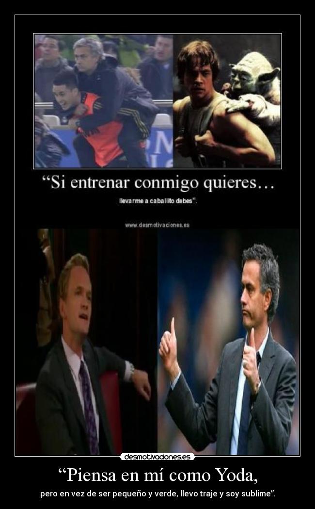 carteles barney stinson fue maestro mourinho materia trajes desmotivaciones