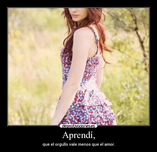Aprendí, -