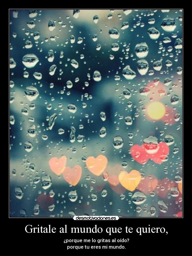 Gritale al mundo que te quiero, - 