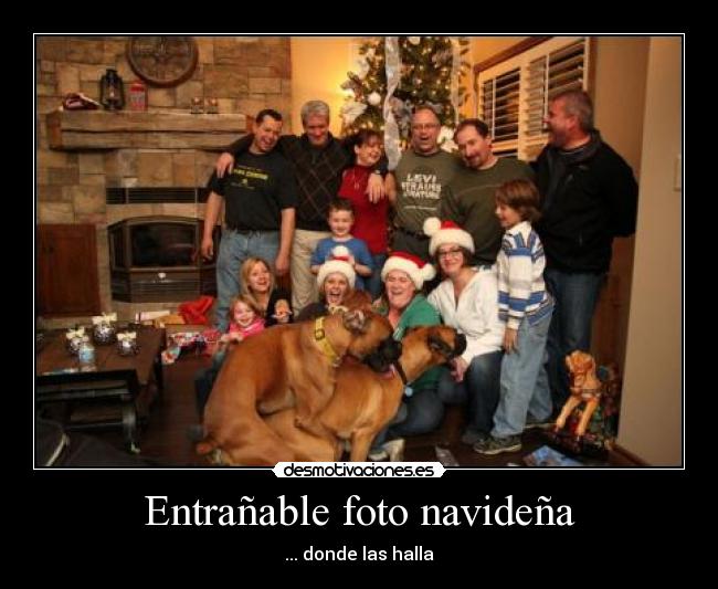Entrañable foto navideña - 