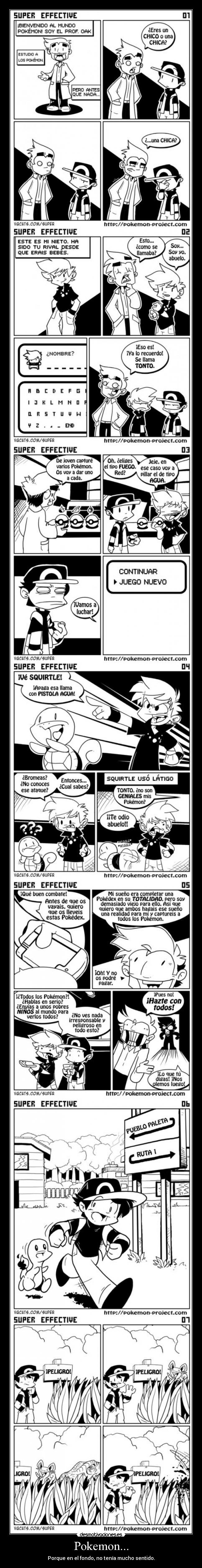 Pokemon... - Porque en el fondo, no tenía mucho sentido.