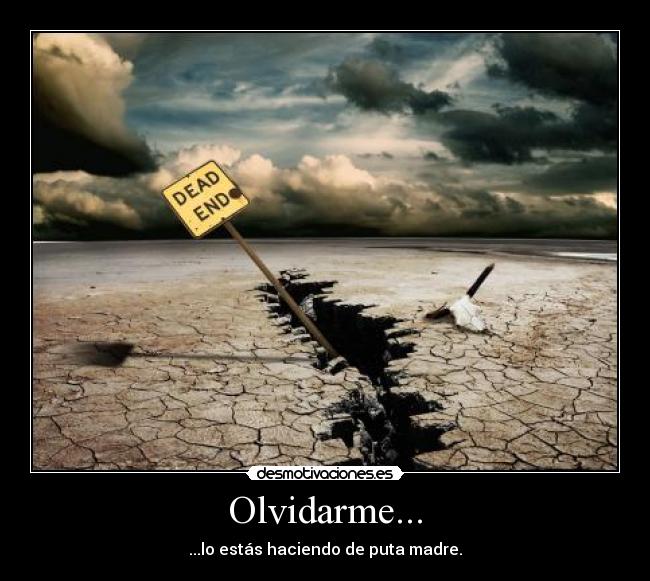 Olvidarme... - ...lo estás haciendo de puta madre.