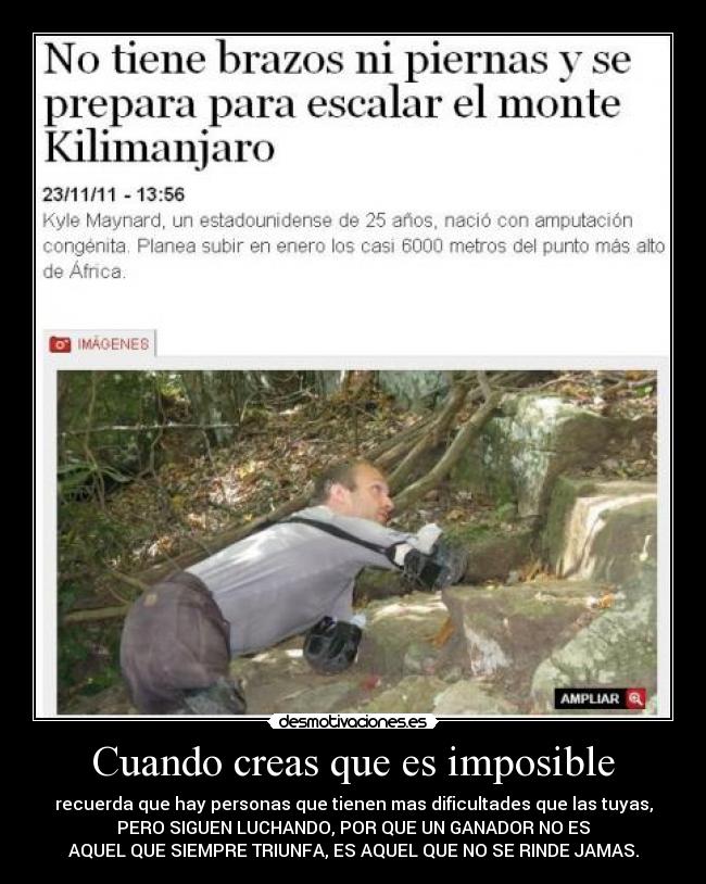 Cuando creas que es imposible - 