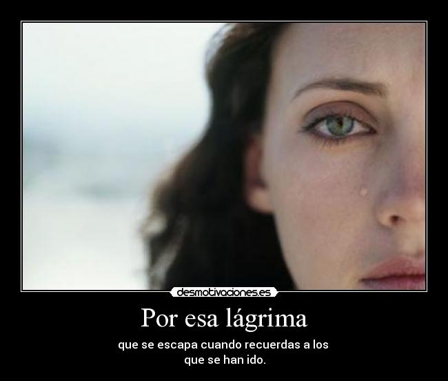 Por esa lágrima -