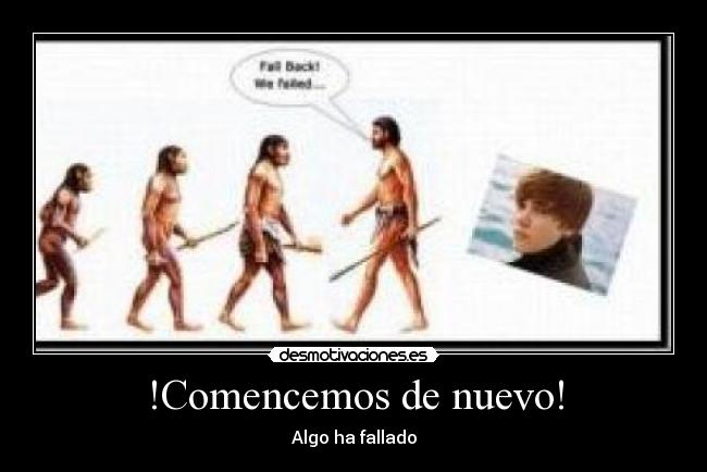 !Comencemos de nuevo! - Algo ha fallado