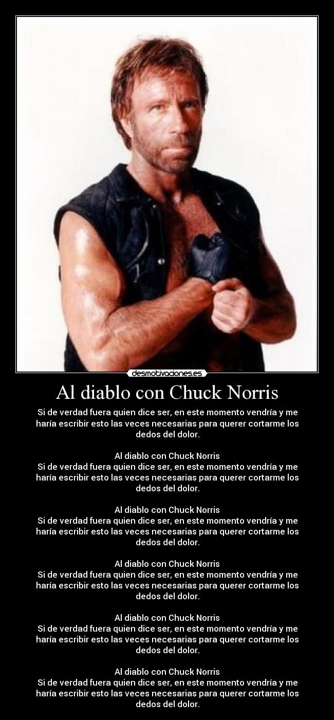 Al diablo con Chuck Norris -