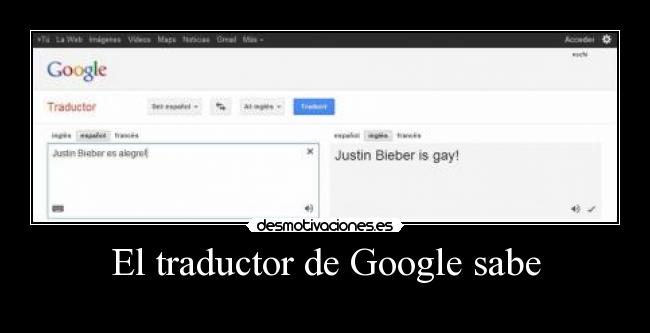El traductor de Google sabe -