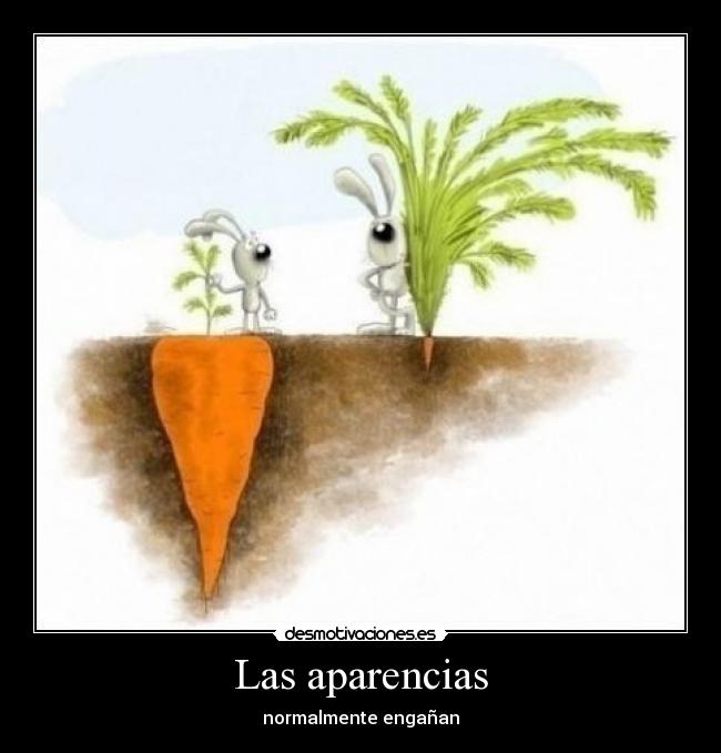 Las aparencias - normalmente engañan