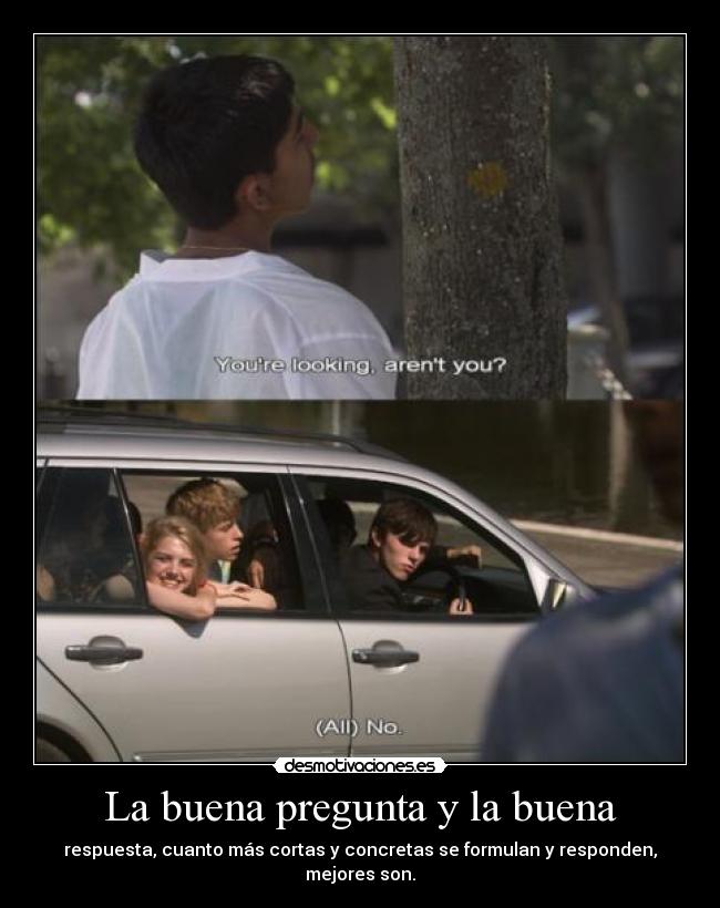 La buena pregunta y la buena - respuesta, cuanto más cortas y concretas se formulan y responden, mejores son.