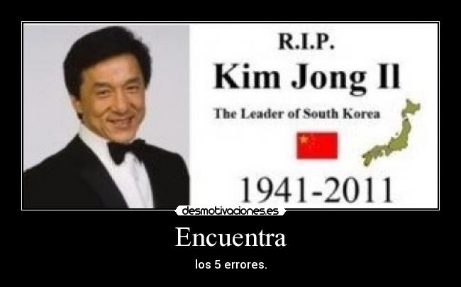 Encuentra - los 5 errores.